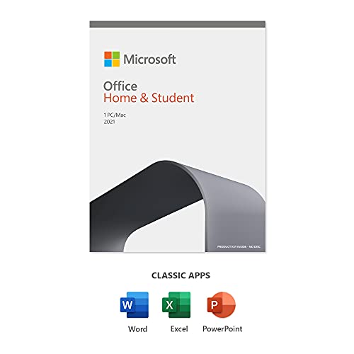 Microsoft Office Home & Student 2021-1 PC/Mac – UK – Box 79G-05388 zwart