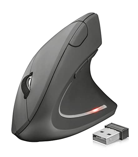 Trust Verto 22879 Draadloze Verticale Ergonomische Muis, Zwart