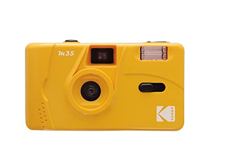Kodak M35 Herbruikbare filmcamera, 35 mm, iconisch, retro, Lomo Kodak M35, geel
