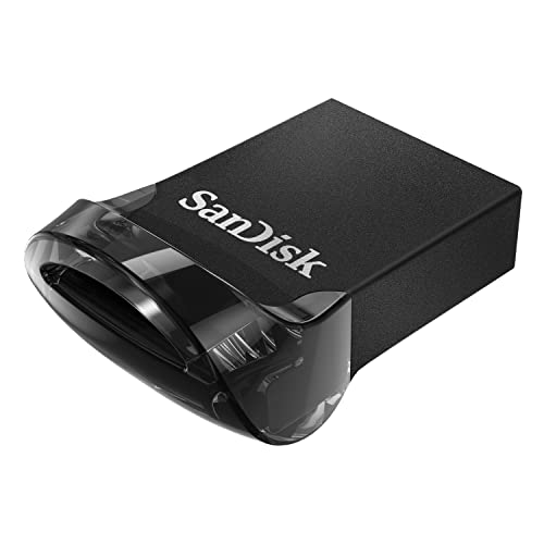 SanDisk Ultra Fit USB 3.1-Flashdrive 128 GB (Voor Laptops, Tablets, Tv's, Gameconsoles, Autogeluidssystemen En Meer, Plug-And-Stay, Leessnelheid Van 130 MB/s, RescuePRO Deluxe, SecureAcess Software)