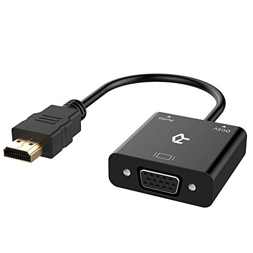 Rankie 1080P Active HDTV HDMI naar VGA adapter (stekker naar bus) converter met audio voor pc, monitor, projector, HDTV, Xbox en meer