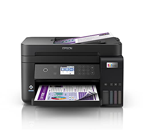 Epson EcoTank ET-3850 3-in-1 multifunctionele inkt-printer (kopieerapparaat, scanner, printer, DIN A4, ADF, Duplex, WiFi, Ethernet, display, USB 2.0), grote inkttank, hoog bereik, lage kosten