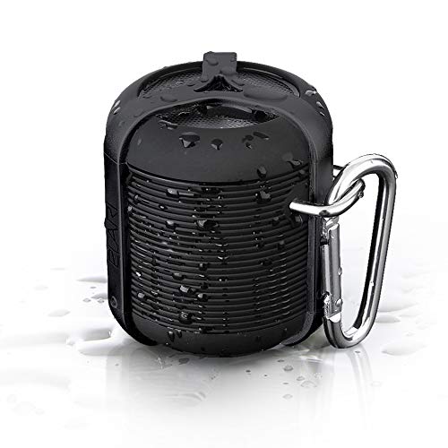 Draagbare mini-luidspreker Bluetooth draadloos luid, waterdichte luidspreker IPX5, stevige schokbestendige behuizing, met microfoon, speeltijd van 4 uur - Elari Satellite (zwart)