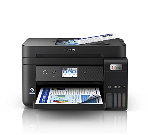 Epson EcoTank ET-4850 4-in-1 multifunctionele inkt-printer (kopieerapparaat, scanner, printer, fax, A4, ADF, Duplex, WiFi, Ethernet, display, USB 2.0), grote inkttank, hoog bereik, lage kosten