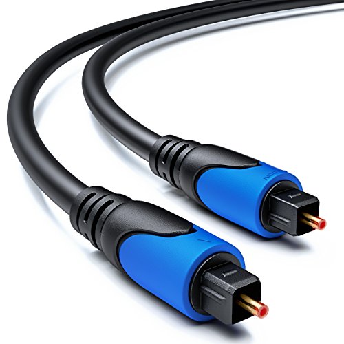 deleyCON 1,5m Optische Digitale Audiokabel SPDIF 2x Toslink-Connector Digitale Kabel Audiokabel LWL Digitale Glasvezelkabel