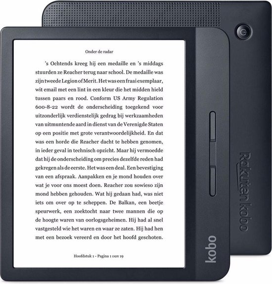 Kobo Libra H2O e-reader - Waterdicht - Grote 7 inch scherm - Instelbaar warme kleur - 8GB - Wifi - Zwart