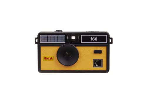 Kodak i60 herbruikbare 35 mm filmcamera - retro stijl, scherpstelvrij, ingebouwde flits, pers en pop-up flits (geel)