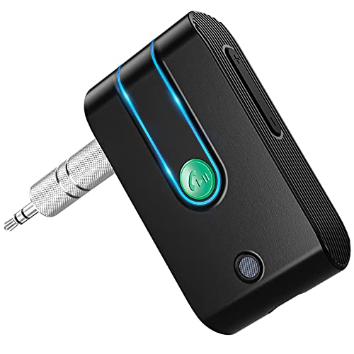 LENCENT Bluetooth Adapter 5.0 Ontvanger, Draadloze Aux Bluetooth Audio Adpater, Bluetooth Zender Ontvanger 3.5mm Aux Ingang Audio Draadloze Zender voor Auto, TV, Hoofdtelefoon, Home Stereo Systemen